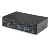 StarTech.com 2-poorts DisplayPort KVM-switch - 4K 60Hz - enkel scherm - dual-port UHD DP 1.2 USB KVM-switch met geïntegreerde USB 3.0 hub & audio - Dell HP Apple Lenovo - TAA-conform