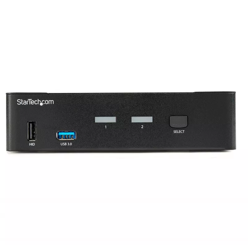 StarTech.com 2-poorts DisplayPort KVM-switch - 4K 60Hz - enkel scherm - dual-port UHD DP 1.2 USB KVM-switch met geïntegreerde USB 3.0 hub & audio - Dell HP Apple Lenovo - TAA-conform