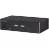 StarTech.com 2-poorts DisplayPort KVM-switch - 4K 60Hz - enkel scherm - dual-port UHD DP 1.2 USB KVM-switch met geïntegreerde USB 3.0 hub & audio - Dell HP Apple Lenovo - TAA-conform