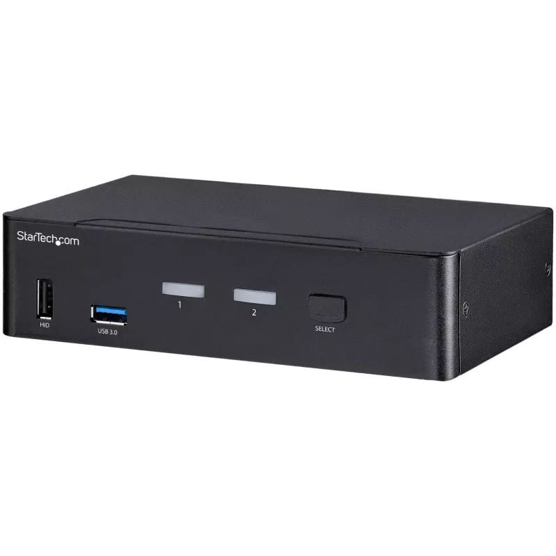 StarTech.com 2-poorts DisplayPort KVM-switch - 4K 60Hz - enkel scherm - dual-port UHD DP 1.2 USB KVM-switch met geïntegreerde USB 3.0 hub & audio - Dell HP Apple Lenovo - TAA-conform