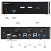 StarTech.com 2-poorts DisplayPort KVM-switch - 4K 60Hz - enkel scherm - dual-port UHD DP 1.2 USB KVM-switch met geïntegreerde USB 3.0 hub & audio - Dell HP Apple Lenovo - TAA-conform