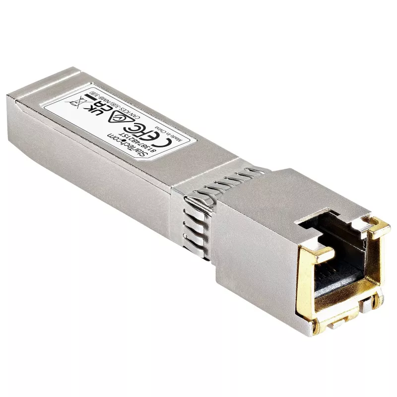StarTech.com HPE 813874-B21 compatibele SFP+ module - 10GBASE-T - SFP naar RJ45 Cat6/Cat5e - 10GE Gigabit Ethernet SFP+ - RJ-45 30m - HPE BladeSystem, c-Class