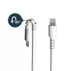 StarTech.com 6 voet (2m) robuuste witte USB-A naar Lightning-kabel – zwaar uitgevoerde robuuste aramidevezel USB Type-A naar Lightning laad-/synckabel – Apple MFi-gecertificeerd iPad/iPhone 12