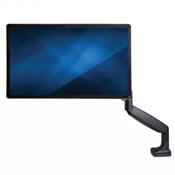 StarTech.com tafelmonitorarm – robuuste ergonomische VESA-monitorarm – enkel 9-kg-scherm – volledig beweegbaar, in hoogte verstelbaar, gelede arm – aluminium – C-klem/doorvoer – zwart