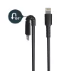 StarTech.com 6 voet (2 m) robuuste zwarte USB-A naar Lightning-kabel – hoogbelastbare, duurzame aramidevezel USB Type-A naar Lightning laad-/sync-netkabel – Apple MFi-gecertificeerd voor iPad/iPhone 12