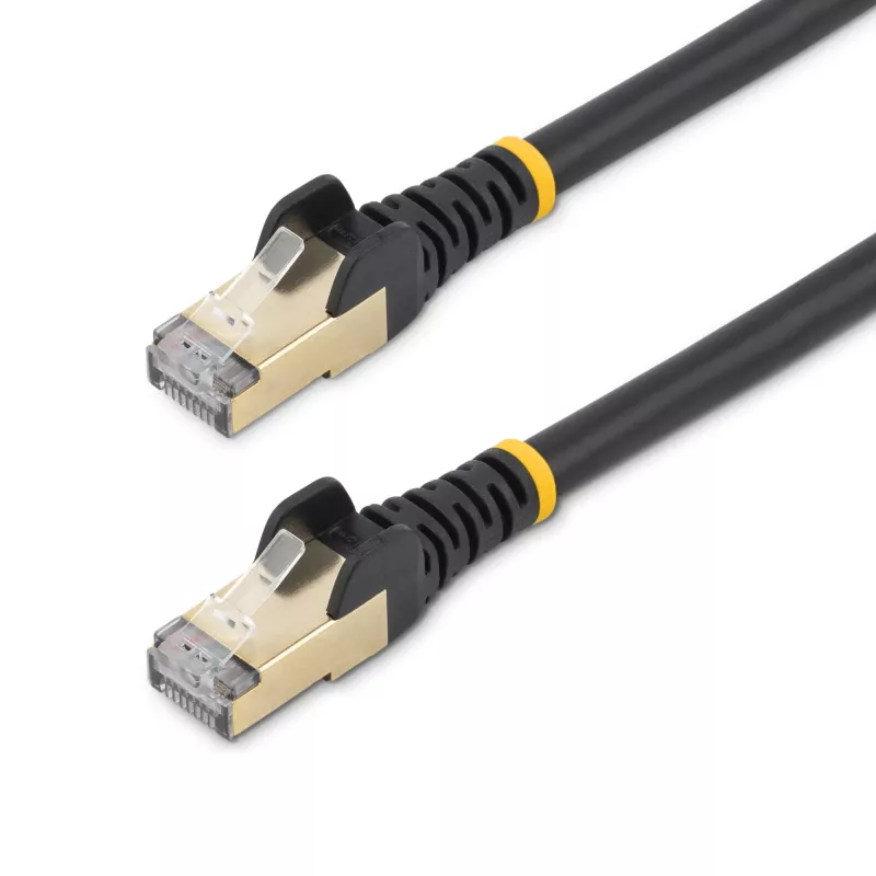StarTech.com 7m CAT6a Ethernet-kabel – 10 Gigabit afgeschermd rastnasbescherming RJ45 100W PoE-patchkabel – 10GbE STP-netwerkkabel met trekontlasting – zwart individueel getest/bekabeling UL-gecertificeerd/TIA