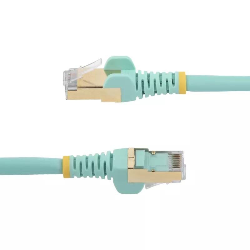 StarTech.com 10m CAT6a ethernetkabel – 10-gigabit afgeschermde Snagless RJ45 100W PoE-patchkabel – 10GbE STP netwerkkabel met trekontlasting – aqua individueel getest/bekabeling is UL-gecertificeerd/TIA