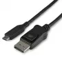 StarTech.com 3,3 ft / 1 m USB-C-naar-DisplayPort-1.4-kabel – 8K/5K/4K USB Type-C-naar-DP 1.4 Alt-Mode videoadapter-converter – HBR3/HDR/DSC – 8K 60 Hz DP-monitorkabel – USB-C/Thunderbolt 3