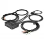 StarTech.com 2-poorts HDMI KVM-switch - 4K 60Hz - compacte dual-port UHD/Ultra HD USB desktop KVM-switch met geïntegreerde 1,2 m kabels & audio - busgevoed & externe omschakeling - MacBook ThinkPad