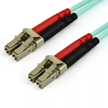 StarTech.com 15 m LC/UPC naar LC/UPC OM4 multimode glasvezelkabel, 50/125 µm LOMMF/VCSEL zipcord-vezel, 100G, lage invoegdemping – LSZH glasvezel-jumperkabel