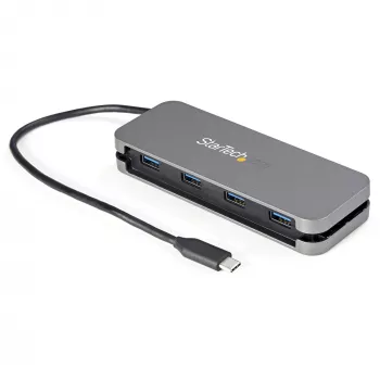 StarTech.com ~4-poorts USB-C-hub - 4x USB-A - USB 3.0 Type-C-hub - USB 3.2 Gen 1 (5Gbps) - busgevoede draagbare USB-C naar USB-A-adapter laptop-hub - 11,2 inch (28,5cm) kabel met kabelmanagement