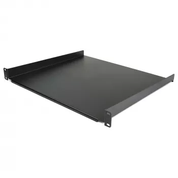 StarTech.com 1U serverrack-plank - universele rackmontage-kraagarmplank voor 19 inch netwerkapparatuur-rack & -kast - hoogbelastbaar staal – draagvermogen 20 kg - 16 inch diepe lade, zwart