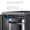 StarTech.com 1U serverrack-plank - universele rackmontage-kraagarmplank voor 19 inch netwerkapparatuur-rack & -kast - hoogbelastbaar staal – draagvermogen 20 kg - 16 inch diepe lade, zwart
