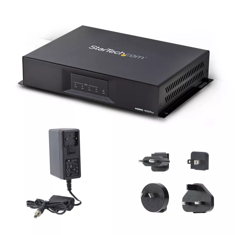 StarTech.com 2x2 HDMI videowall-controller – 4K 60Hz HDMI 2.0 video-ingang naar 4x 1080p uitgang – videowall-processor voor multi-display – videowall-splitter – RS232/Ethernet-besturing