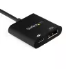 StarTech.com USB-C naar DisplayPort-adapter met Power Delivery – 8K 60 Hz / 4K 120 Hz USB Type-C naar DP 1.4 videoconverter met 60 W PD doorgifte-laden – HBR3 – Thunderbolt 3 compatibel