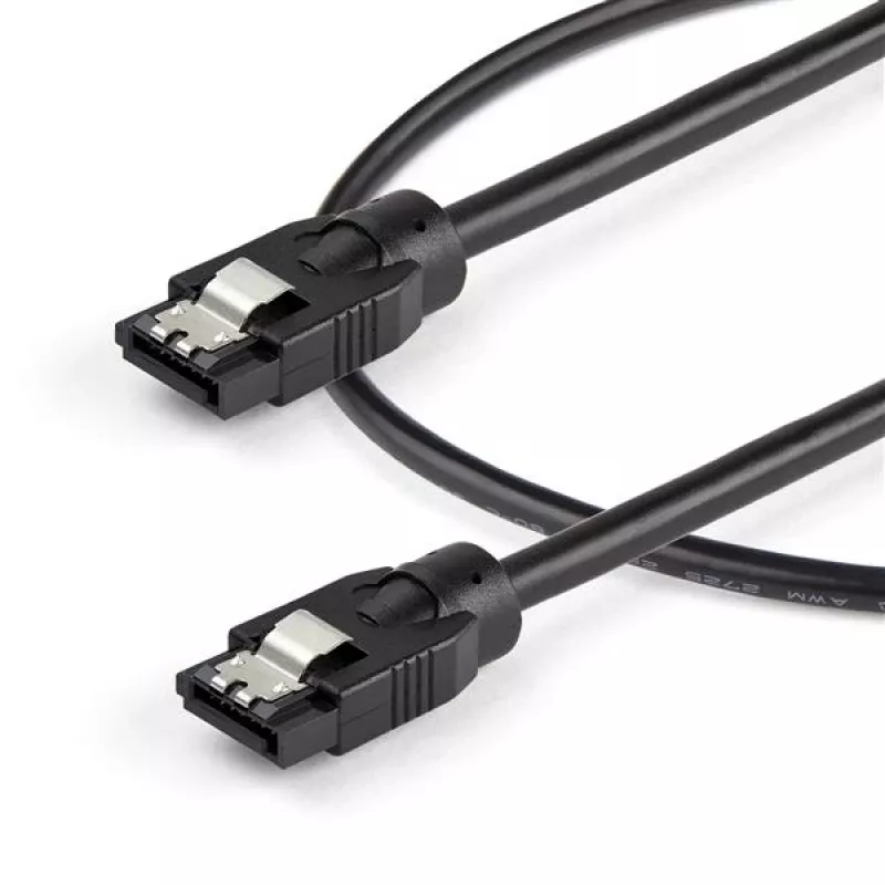 StarTech.com 0,3 m ronde SATA-kabel, 0,3 m, SATA III, SATA 7-pins, SATA 7-pins, stekker/stekker, zwart