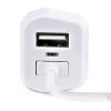 StarTech.com Lightning-autolader met spiraalkabel, 1 m Lightning-spiraalkabel, 12 W, wit, 2-poorts USB-autolaadadapter voor telefoons en tablets, dual-USB auto-iPhone-lader