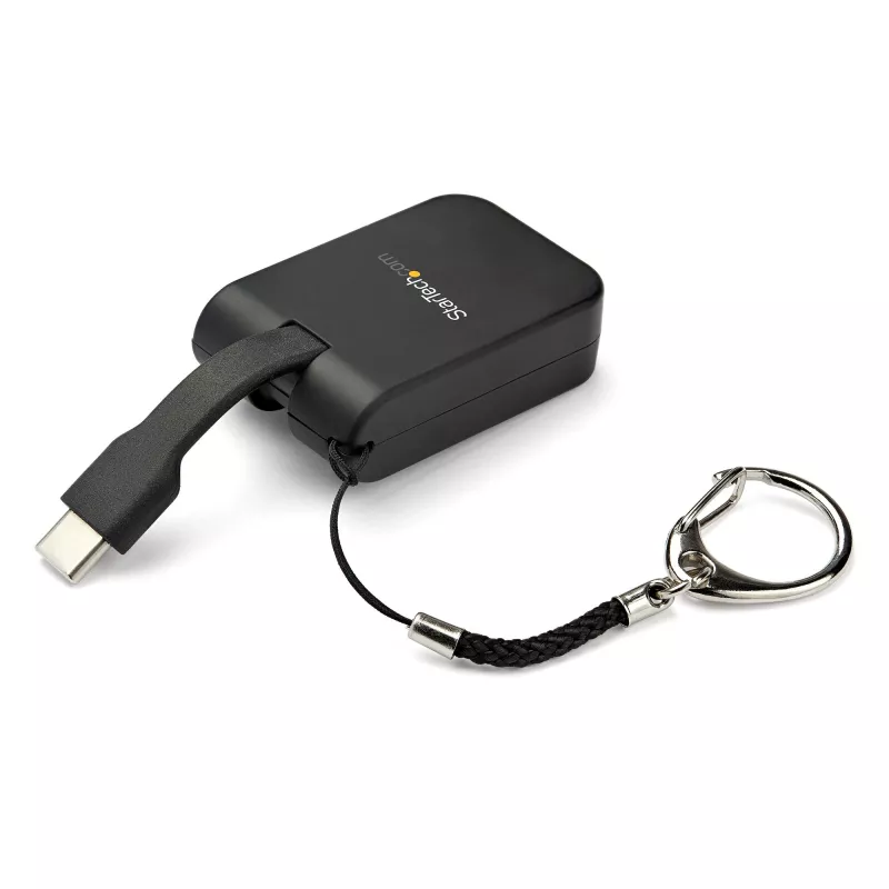 StarTech.com compacte USB-C-naar-HDMI-adapter – 4K 30Hz USB Type-C-naar-HDMI videodisplay-converter met sleutelhangerring – USB-C DP Alt-Mode-naar-HDMI monitor-dongle – Thunderbolt 3 compatibel