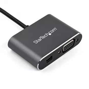 StarTech.com USB-C multiport-videoadapter – USB-C naar 4K 60Hz Mini DisplayPort 1.2 of 1080p VGA monitoradapter – USB Type-C 2-in-1 MDP HBR2 HDR/VGA displayconverter – TB3-compatibel