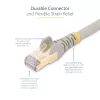 StarTech.com 1,5m CAT6a Ethernet-kabel – 10 Gigabit afgeschermde rastongevoelige RJ45 100W PoE-patchkabel – 10GbE STP-netwerkkabel met trekontlasting – grijs, individueel getest/bekabeling UL-gecertificeerd/TIA
