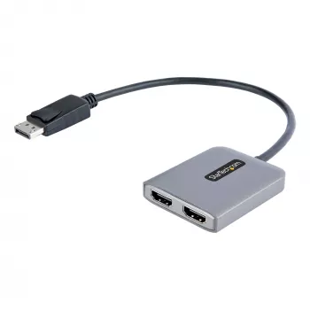 StarTech.com DP naar Dual HDMI MST HUB - Dual HDMI 4K 60Hz - DisplayPort multi-monitor-adapter met 30 cm kabel - DP 1.4 Multi Stream Transport Hub, DSC | HBR3 - DP naar HDMI-splitter