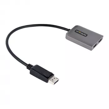 StarTech.com DP naar Dual HDMI MST HUB - Dual HDMI 4K 60Hz - DisplayPort multi-monitor-adapter met 30 cm kabel - DP 1.4 Multi Stream Transport Hub, DSC | HBR3 - DP naar HDMI-splitter