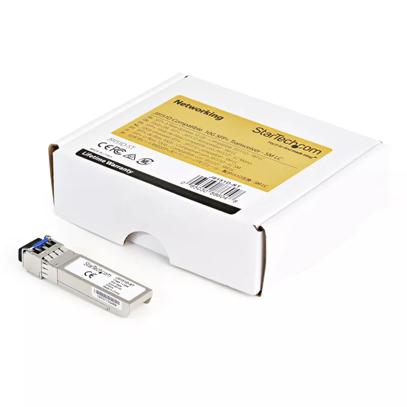 StarTech.com HPE J9151D compatibele SFP+ module – 10GBASE-LR – 10GbE singlemode glasvezeltransceiver – 10GE Gigabit Ethernet SFP+ – LC 10km – 1310nm – DDM HPE 2540, 2920, 2930M