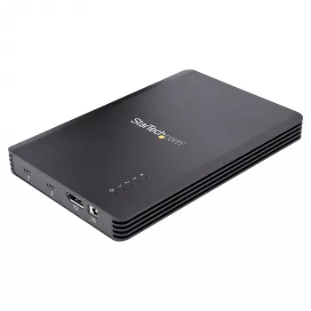 StarTech.com 4 bay Thunderbolt 3 NVMe behuizing, voor M.2 NVMe SSD-stations, 1x DisplayPort video/2x TB3 downstream-poorten, 40 Gbit/s, 72W voeding, externe harde schijf behuizing