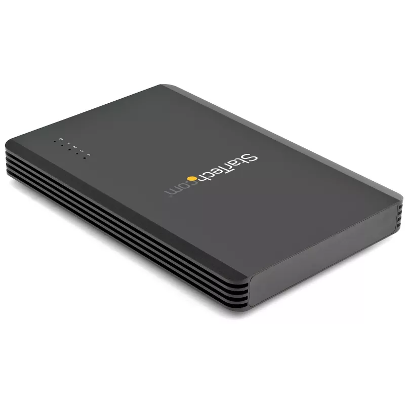 StarTech.com 4 bay Thunderbolt 3 NVMe behuizing, voor M.2 NVMe SSD-stations, 1x DisplayPort video/2x TB3 downstream-poorten, 40 Gbit/s, 72W voeding, externe harde schijf behuizing