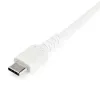 StarTech.com 2m USB-A naar USB-C oplaadkabel – robuuste snellaad- en sync-USB-2.0-naar-USB-Type-C datakabel – duurzame TPE-mantel aramidevezel M/M 3A wit – Samsung S10, iPad Pro, Pixel