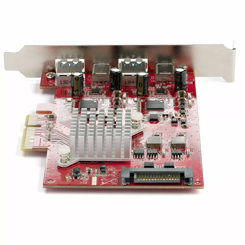 StarTech.com 4-poorts USB PCIe-kaart – 10 Gbit/s USB PCI-Express-uitbreidingskaart met 2 controllers – 2x USB-C- en 2x USB-A-aansluitingen (USB 3.2/3.1 Gen 2) – USB/USB-C PCIe-kaart – full profile