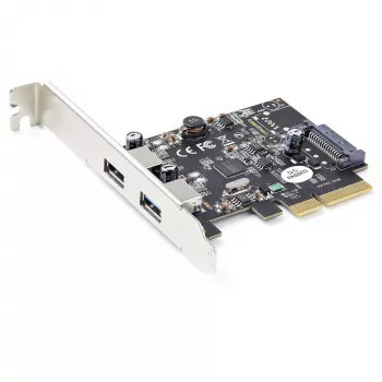 StarTech.com 2-poorts USB PCIe-kaart met 10 Gbit/s per poort - USB 3.1/3.2 Gen 2 Type-A PCI Express 3.0 x2 hostcontroller-uitbreidingskaart - uitbreidingskaart - full/low profile - Windows & Linux