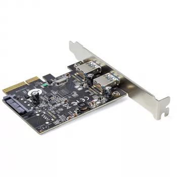 StarTech.com 2-poorts USB PCIe-kaart met 10 Gbit/s per poort - USB 3.1/3.2 Gen 2 Type-A PCI Express 3.0 x2 hostcontroller-uitbreidingskaart - uitbreidingskaart - full/low profile - Windows & Linux