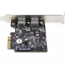 StarTech.com 2-poorts USB PCIe-kaart met 10 Gbit/s per poort - USB 3.1/3.2 Gen 2 Type-A PCI Express 3.0 x2 hostcontroller-uitbreidingskaart - uitbreidingskaart - full/low profile - Windows & Linux