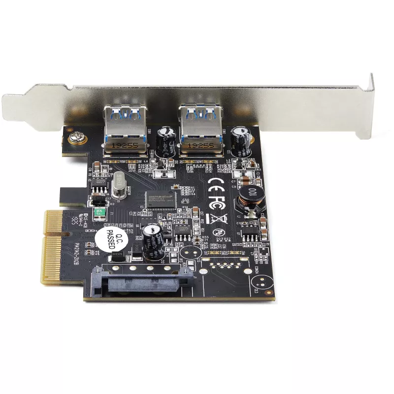 StarTech.com 2-poorts USB PCIe-kaart met 10 Gbit/s per poort - USB 3.1/3.2 Gen 2 Type-A PCI Express 3.0 x2 hostcontroller-uitbreidingskaart - uitbreidingskaart - full/low profile - Windows & Linux