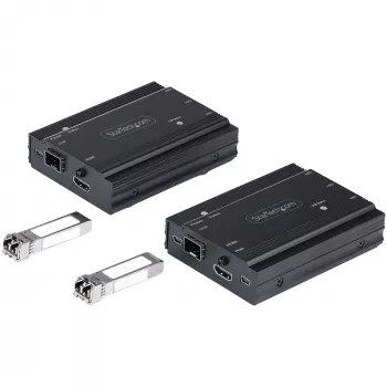 StarTech.com 4K HDMI KVM-extender over glasvezel - HDMI video & USB remote KVM-switch/console-extender - tot 984ft/300m (MultiMode) - 2x 10G MMF SFP+-modules - KVM-extensiekit (TX/RX)