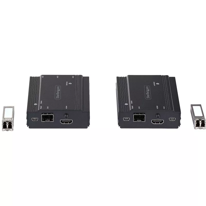 StarTech.com 4K HDMI KVM-extender over glasvezel - HDMI video & USB remote KVM-switch/console-extender - tot 984ft/300m (MultiMode) - 2x 10G MMF SFP+-modules - KVM-extensiekit (TX/RX)