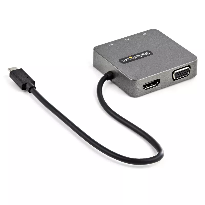 StarTech.com USB-C multiport-adapter - USB 3.1 Gen 2 Type-C mini-dock - USB-C naar 4K HDMI of 1080p VGA video - 10 Gbit/s USB-A USB-C, GbE - draagbare reislaptop-dock - werkt met Thunderbolt 3