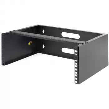 StarTech.com 4U wandmontage netwerkrack - 14 inch diep (laag profiel) - 19 inch patchpaneelhouder voor platte server- en IT-apparatuur, netwerkswitches - 20 kg draagvermogen, zwart