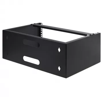 StarTech.com 4U wandmontage netwerkrack - 14 inch diep (laag profiel) - 19 inch patchpaneelhouder voor platte server- en IT-apparatuur, netwerkswitches - 20 kg draagvermogen, zwart