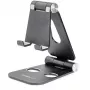 StarTech.com telefoon- en tabletstandaard - opvouwbare universele houder voor mobiele apparaten voor smartphones & tablets - verstelbare ergonomische telefoonstandaard met meerdere hoeken voor het bureau - draagbaar - zwart