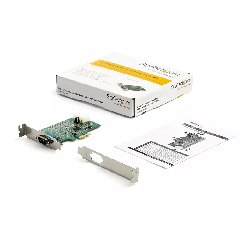 StarTech.com 4-poorts PCI Express RS232 seriële adapterkaart - PCIe RS232 seriële hostcontroller - PCIe naar serieel DB9-kaart - 16950 UART - uitbreidingskaart - Windows/Linux