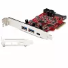 StarTech.com 5-poorts USB PCIe-kaart - 10Gbps USB 3.1 Gen 2 PCIe-kaart met 1x USB-C & 2x USB-A - 1x 2-poorts IDC (interne 5Gbps USB-header-uitbreiding) - USB-C PCI Express controllerkaart