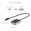 StarTech.com USB-C naar DVI-adapter - 1920x1200p USB-C naar DVI-D adapter-dongle - USB Type-C naar DVI-display/monitor - videoconverter - Thunderbolt 3 compatibel - 12 inch lange vast gemonteerde kabel - bijgewerkte versie van CDP2DVI