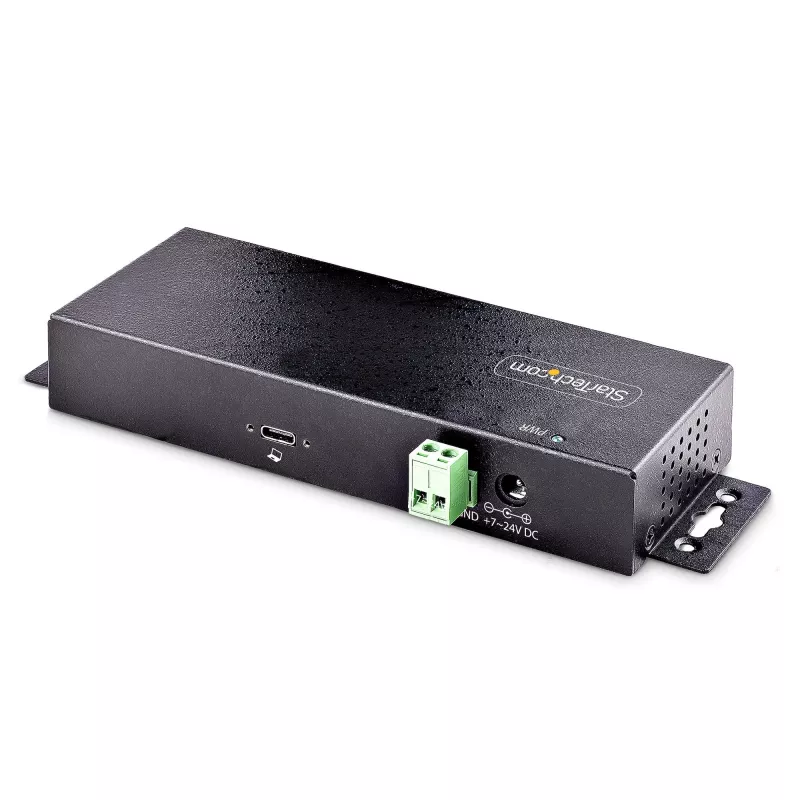 StarTech.com 7-poorts industrial USB 10Gbps-hub met voeding, metaal, monteerbaar, 5x USB-A en 2x USB-C downstream-poorten, ESD-beveiliging, powered USB-hub, TAA