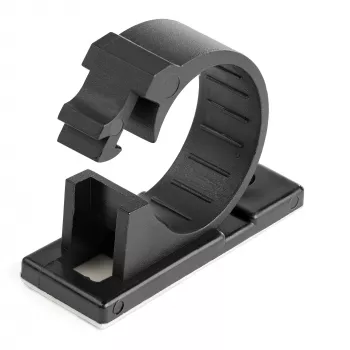 StarTech.com 100 zelfklevende kabelmanagementclips zwart - netwerk/Ethernet/bureaublad/computerkabel-organizer - klevende kabel-/leidinghouders - nylon zelfklevende clip UL/94V-2 brandwerend