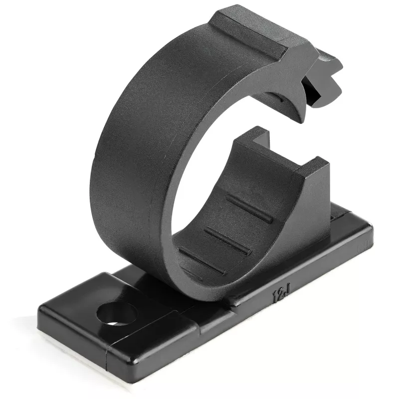 StarTech.com 100 zelfklevende kabelmanagementclips zwart - netwerk/Ethernet/bureaublad/computerkabel-organizer - klevende kabel-/leidinghouders - nylon zelfklevende clip UL/94V-2 brandwerend