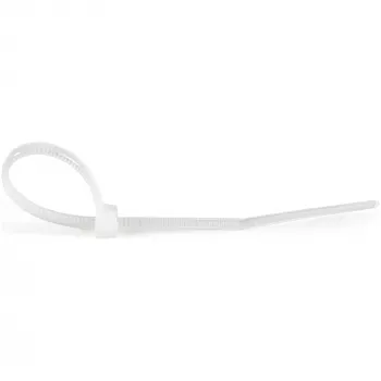 StarTech.com 4 inch (10 cm) kabelbinders - 1,6 mm breed, 22 mm bundeldiameter, 8 kg treksterkte, zelfborgende nylon kabelbinders met gebogen punt - 94V-2/UL gecertificeerd, 1000-pack - wit