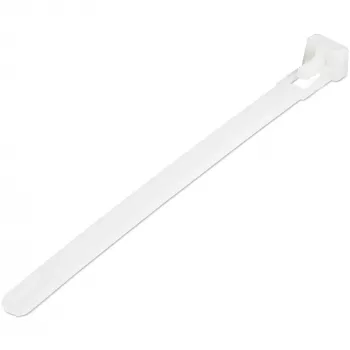 StarTech.com 12 cm herbruikbare kabelbinders - 7 mm breed, 30 mm bundeldiameter, 22 kg treksterkte, losmaakbare nylon binders, binnen/buiten, 94V-2/UL gecertificeerd, 100-pack - wit