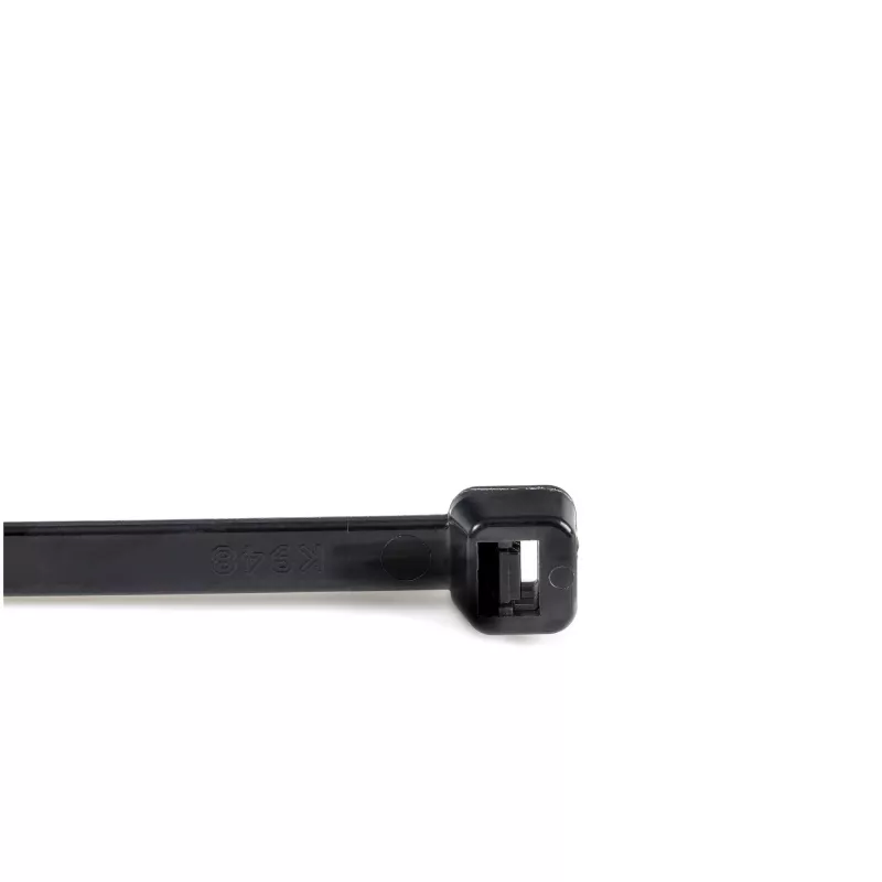 StarTech.com 20cm kabelbinders - 4mm breed, 55mm bundeldiameter, 22kg treksterkte, zelfborgende nylon kabelbinders met gebogen punt - 94V-2/UL-gecertificeerd, 100-pack - zwart